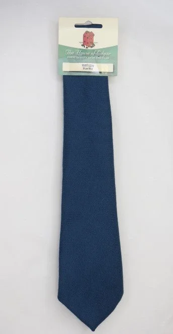 stylish office silk necktie combinations-Mens House of Edgar Woollen Tie - Muted Blue