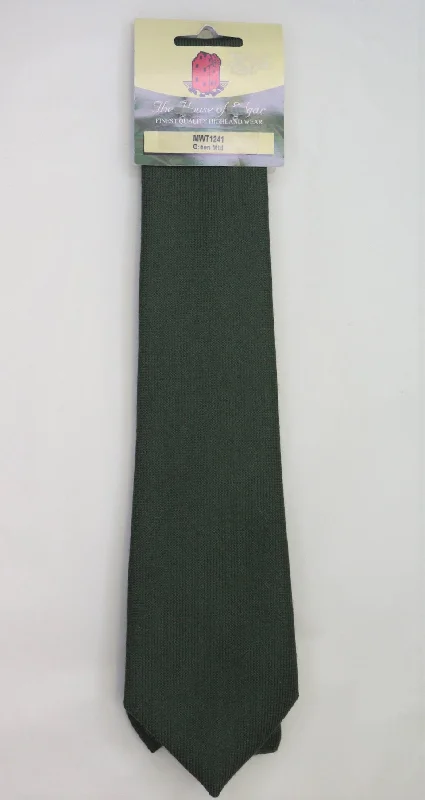 affordable silk necktie options for business wear-Mens House of Edgar Woollen Tie - Muted Green