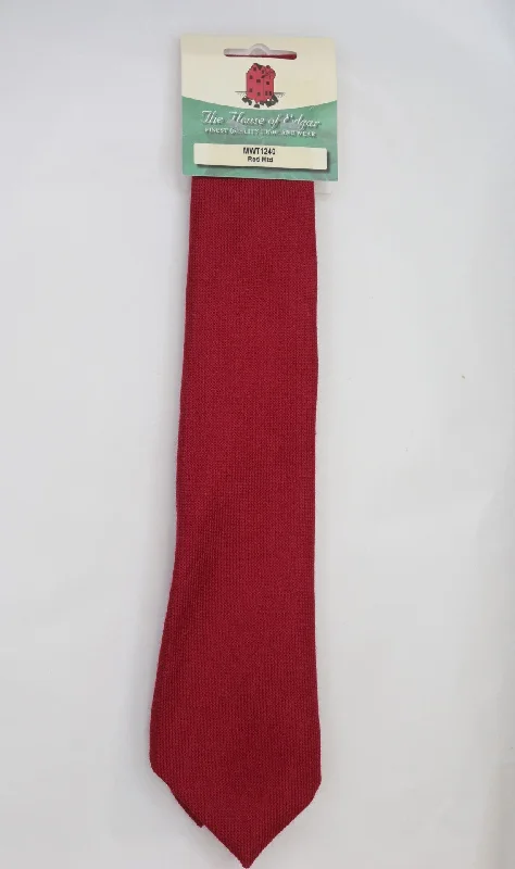 premium silk necktie sets for professional wear-Mens House of Edgar Woollen Tie - Muted Red