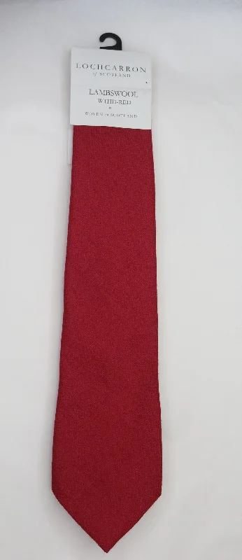 trendy office silk necktie combinations-Mens Lochcarrron Woollen Tie - Weathered Red