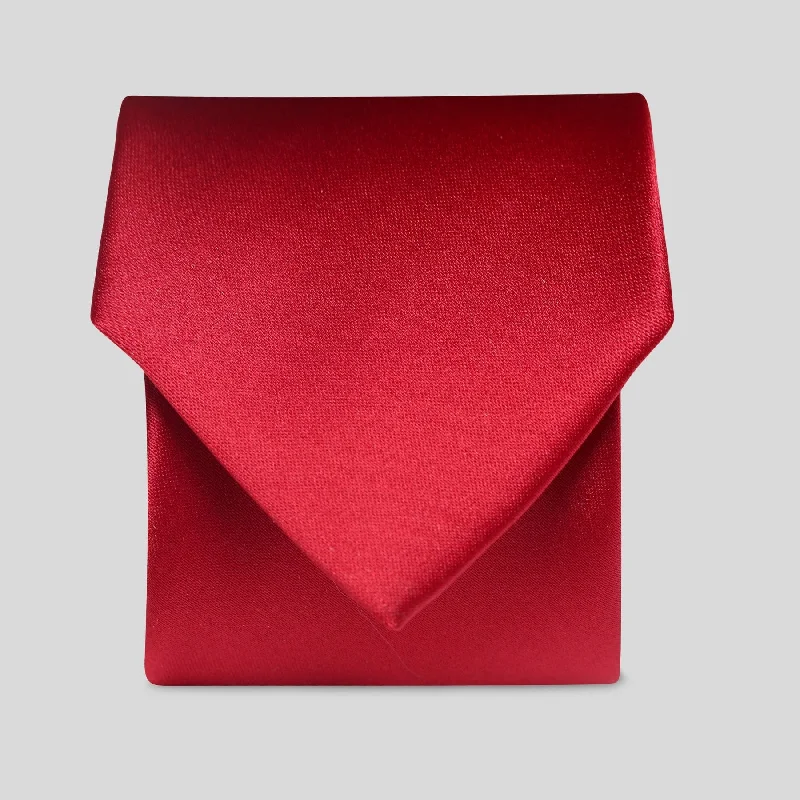 stylish silk necktie sets for office events-Mens Wine Satin Tie