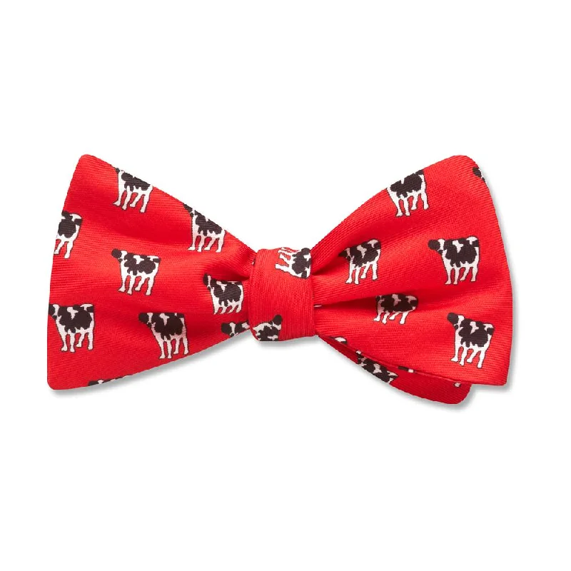 luxury silk necktie packs for weddings-Middlebury Red - Kids' Bow Ties