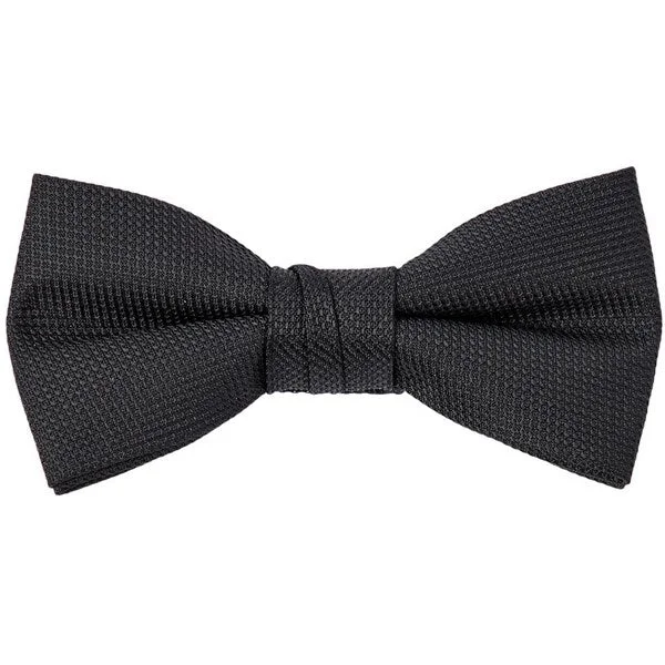 premium silk ties for office wear-Name it Black Frode Bowtie