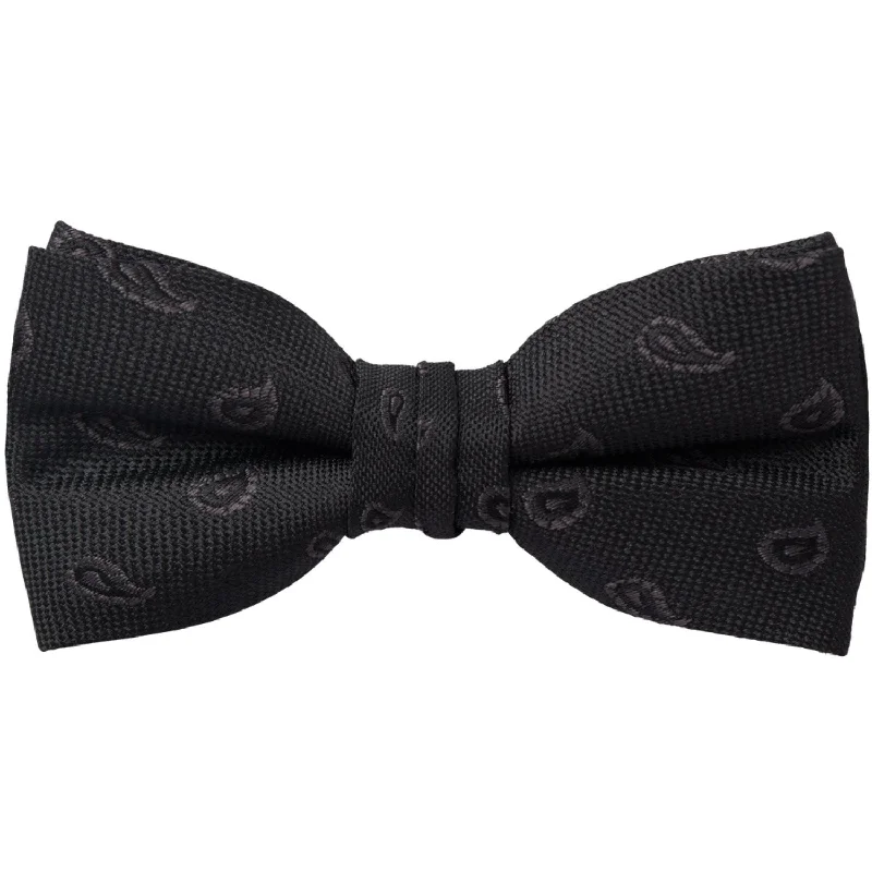 stylish silk necktie ideas for business wear-Name It Black Rasmus Bow Tie