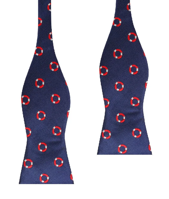 stylish necktie sets for weddings-Nautical Float Self Bow Tie