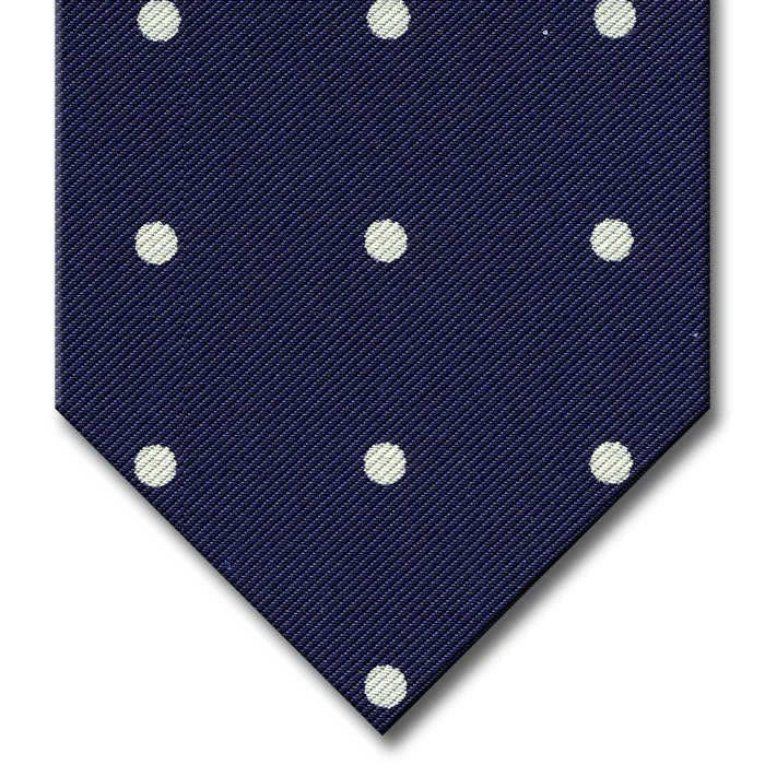 premium business silk bow ties-Navy with White Dot Pattern Tie