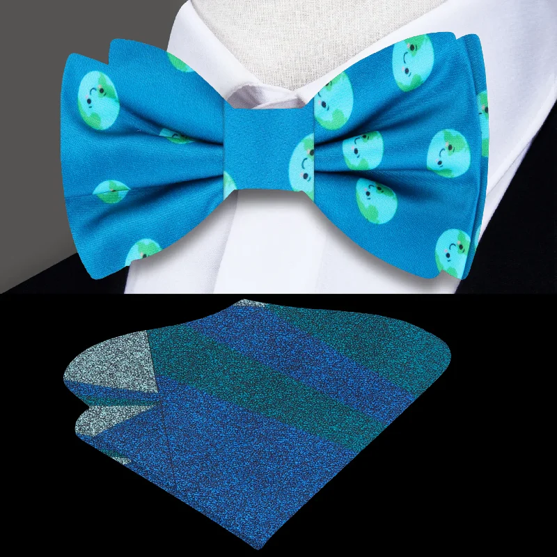 business silk tie options for formal events-Smiling Earth Bow Tie