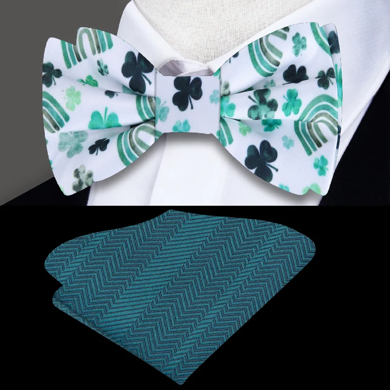 vibrant necktie colors for business events-Shamrock Bow Tie