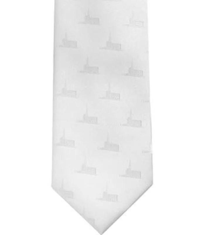 modern silk necktie ideas for weddings-Oquirrh Mountain Utah Temple Tie - Standard Width