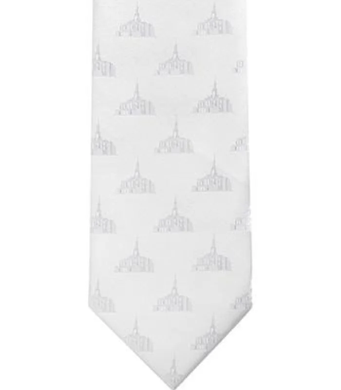 silk necktie combinations for wedding parties-Payson Utah Temple Tie - Standard Width