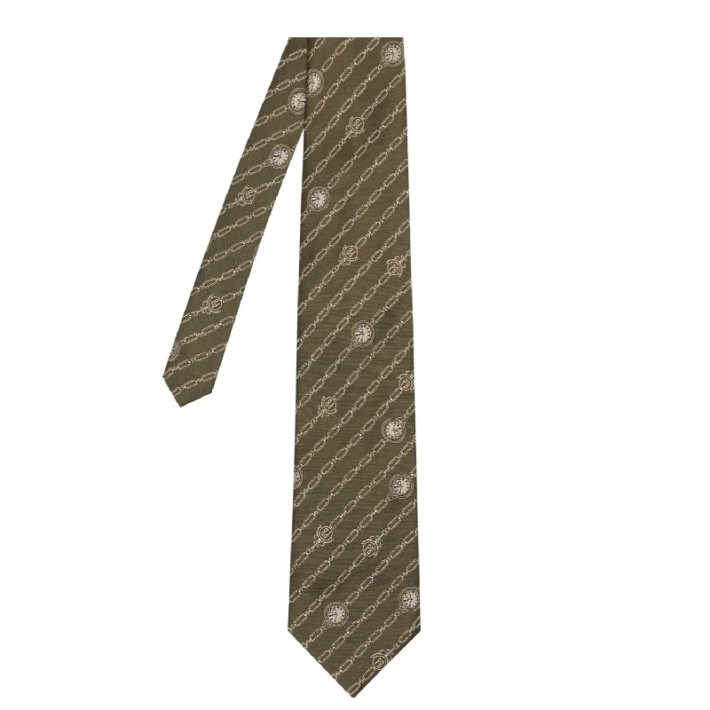 stylish silk ties for office meetings-Peaky Blinders Green Chain Tie