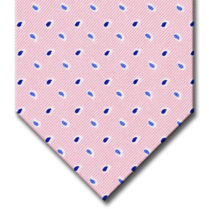 elegant silk bow ties for formal events-Pink with Blue Paisley Pattern Tie