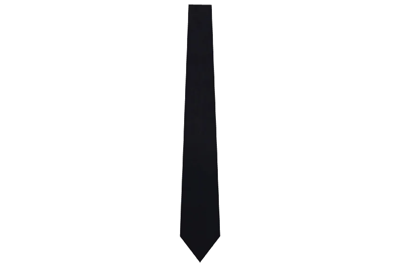 luxurious necktie options for wedding celebrations-Plain Tie - Black