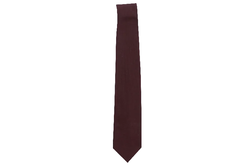 elegant wedding silk necktie combinations-Plain Tie - Brown