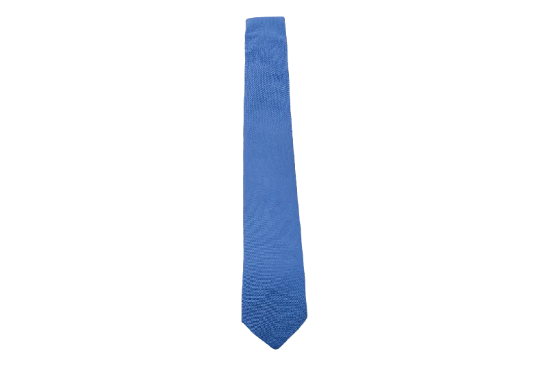 affordable wedding silk tie sets for men-Plain Tie - Light Blue