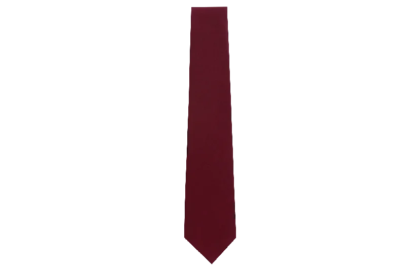 modern silk necktie ideas for weddings-Plain Tie - Maroon