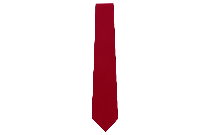 modern office silk necktie designs-Plain Tie - Red