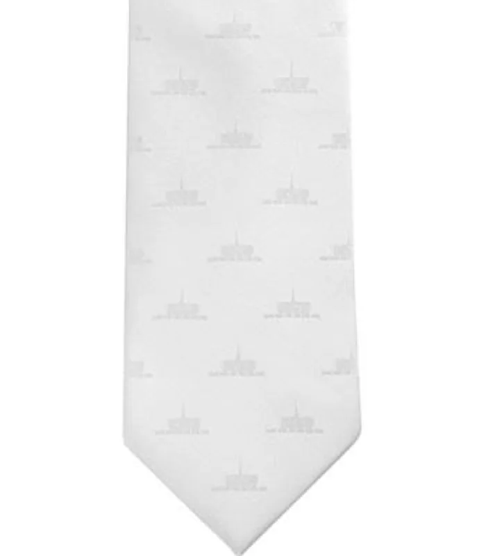 silk necktie options for office meetings-Provo Utah Temple Tie - Standard Width