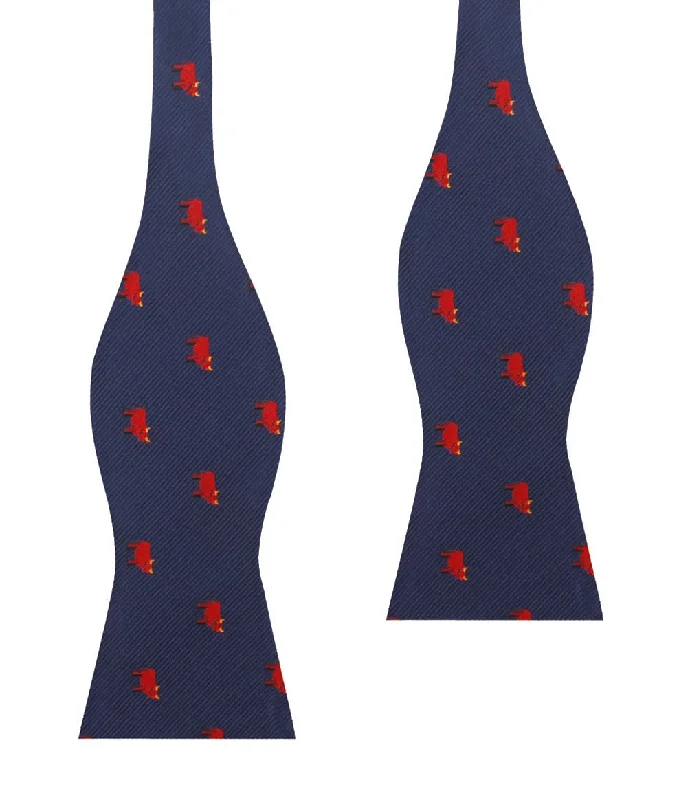 stylish silk bow ties for professional wear-Red Bull Self Bow Tie