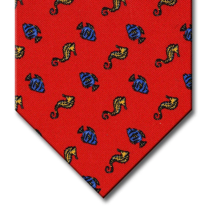 affordable wedding necktie colors for men-Red Novelty Tie