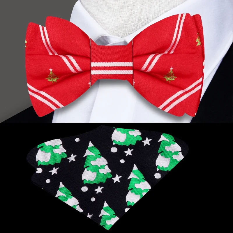 stylish wedding necktie ideas for men-Christmas Tree Bow Tie