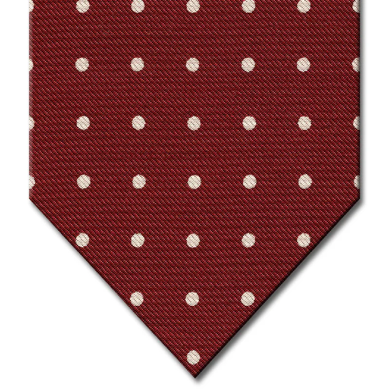 best silk necktie ideas for weddings-Red with White Dot Pattern Tie