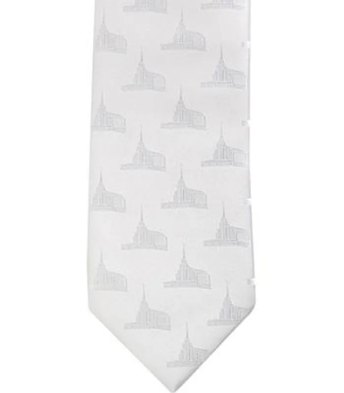 trendy office silk necktie combinations-Rexburg Idaho Temple Tie - Standard Width