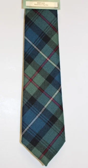 designer silk ties for office wear-Robertson Hunting Muted Tartan Tie