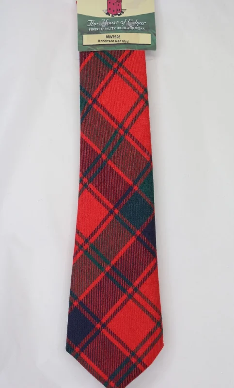 vibrant necktie options for office wear-Robertson Modern Red Tartan Tie