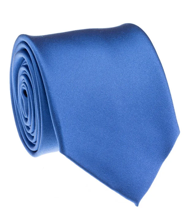 unique office silk tie options-Royal Blue Satin Tie