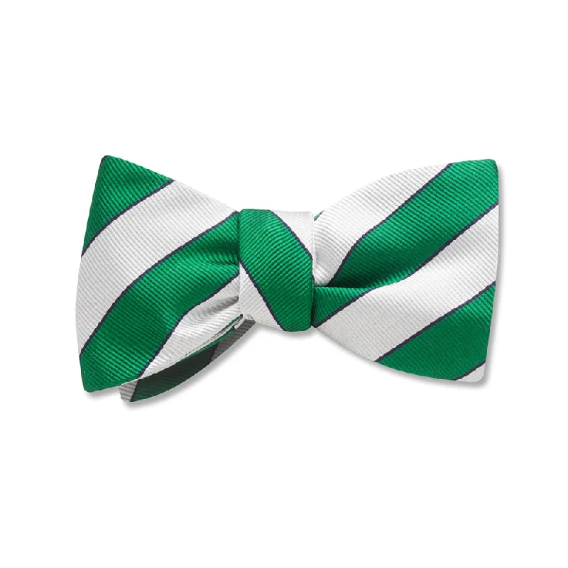 slim-fit wedding silk necktie sets-Scholastic Green/White - Kids' Bow Ties