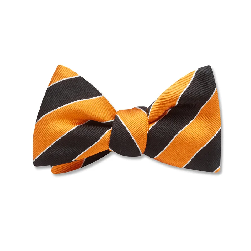 unique wedding necktie colors for men-Scholastic Orange/Black - Kids' Bow Ties