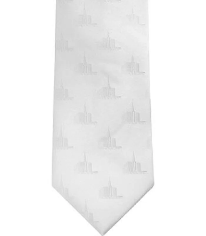 affordable silk necktie ideas for business-Seattle Washington Temple Tie - Standard Width