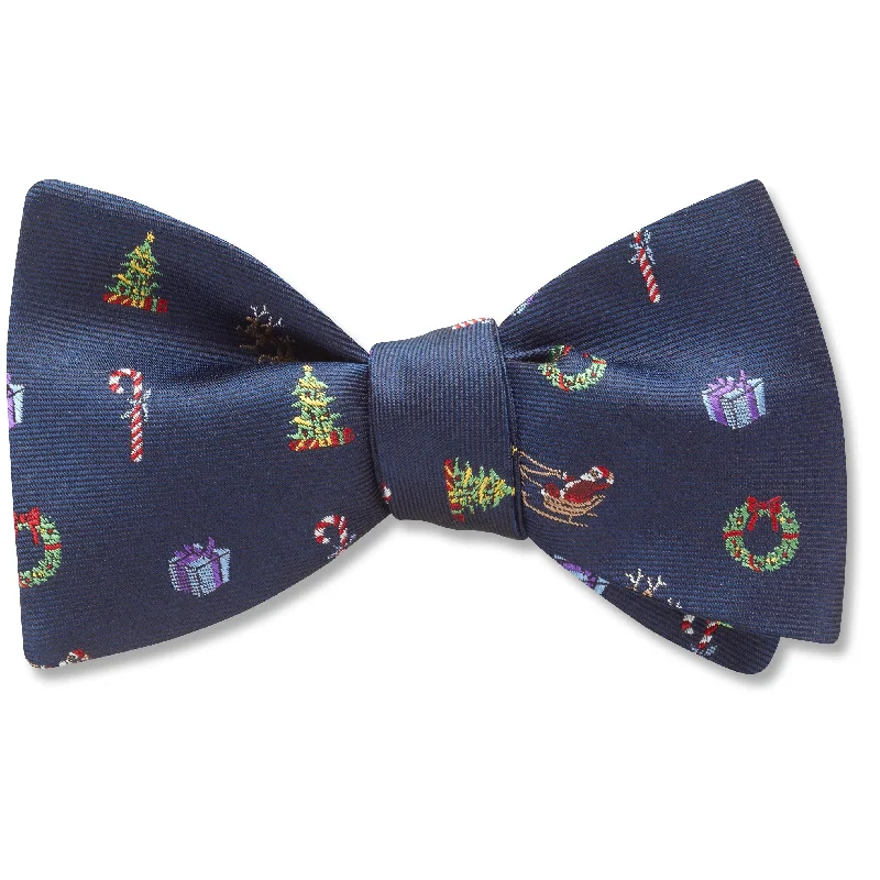 silk necktie designs for professional wear-Sleigh Ride - Dog Bow Ties