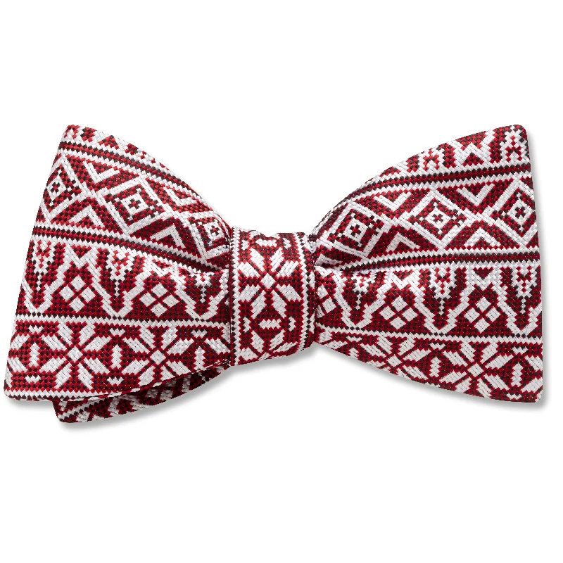 classic silk necktie patterns for weddings-Snowflake - bow ties