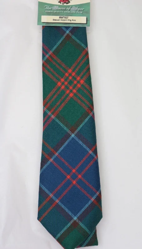 vibrant silk bow ties for office wear-Stewart of Appin Ancient Hunting Tartan Tie