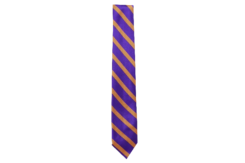 slim silk necktie designs for formal events-Striped Tie - Inanda Seminary