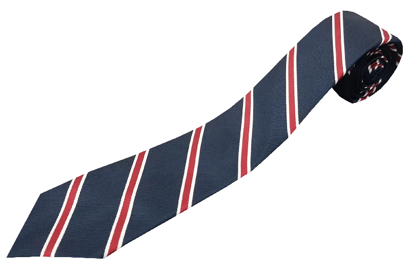 slim silk necktie combinations for weddings-Striped Tie - Westville Boys High School Matric