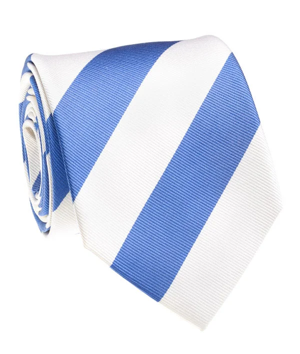 luxurious silk necktie sets for weddings-Tar Heel Blue And White Rep Stripe Tie