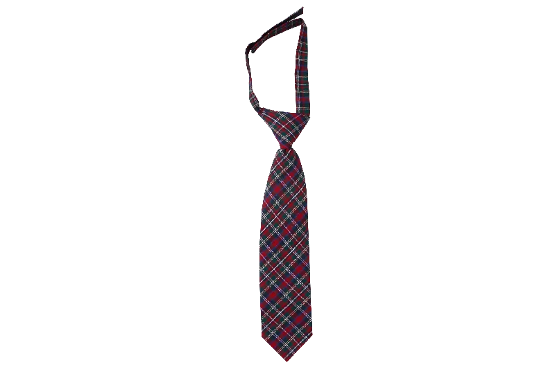 designer silk necktie ideas for weddings-Tartan Tie - B.C.A. Jnr Velcro