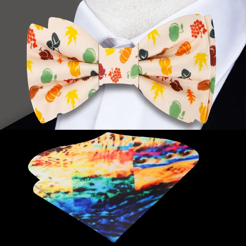 modern silk tie styles for business events-Thanksgiving Delight Bow Tie