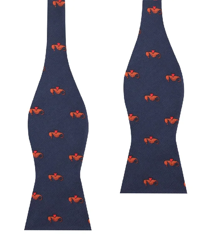 premium office silk necktie ideas for business wear-Tropical Seahorse Self Bow Tie