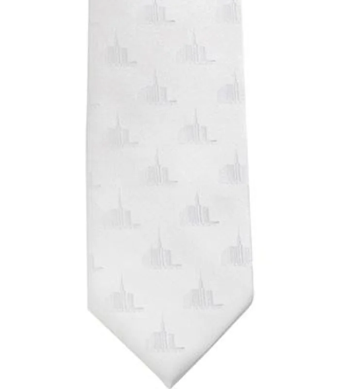 luxury silk bow ties for business wear-Twin Falls Idaho Temple Tie - Standard Width