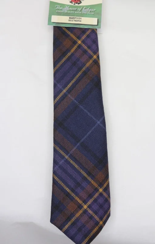 stylish silk necktie designs for formal events-Wild Heather Tartan Tie