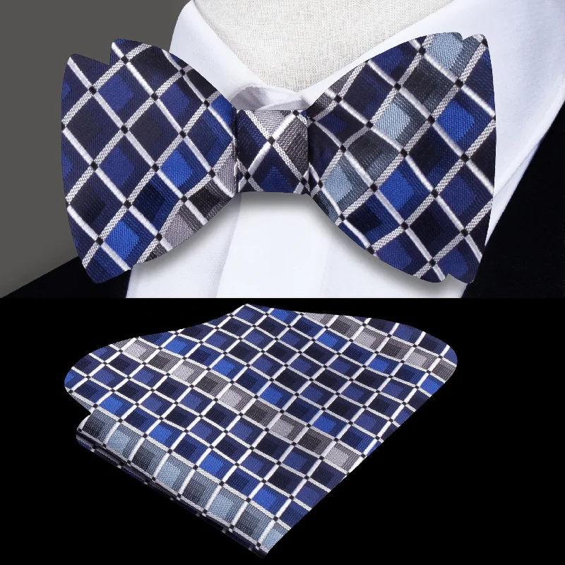 vibrant necktie options for office wear-Mozart Bow Tie and Pocket Square