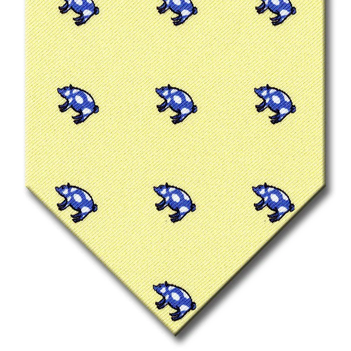 designer silk necktie packs for office wear-Yellow Novelty Tie