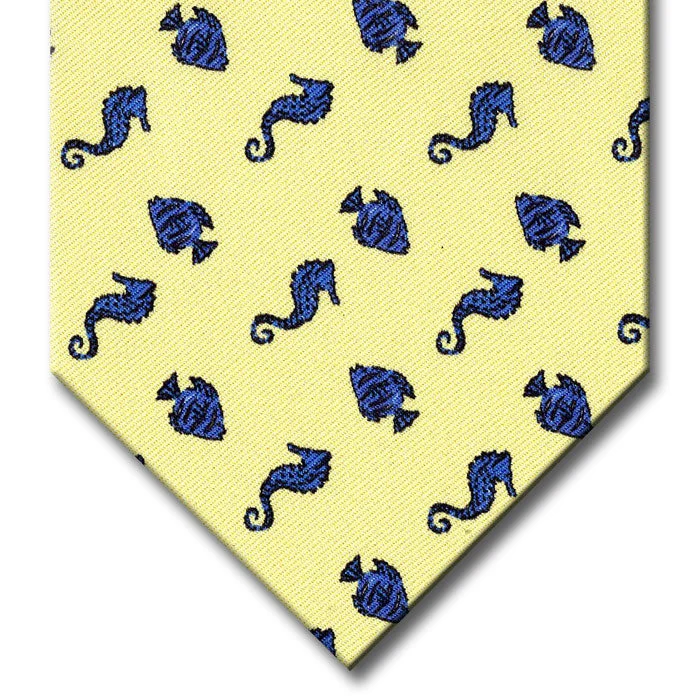 elegant silk necktie colors for weddings-Yellow Novelty Tie