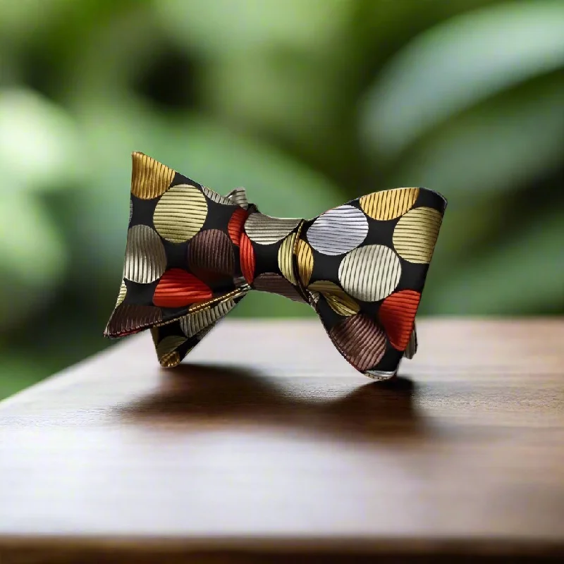 silk wedding bow ties for men-"There Goes That Polka" Self-Tie Bow Tie