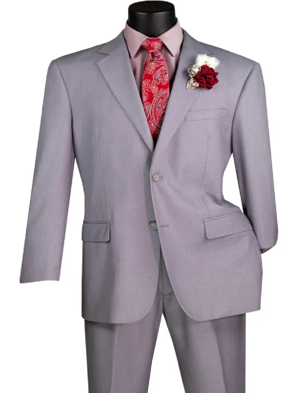 Men's luxury navy tuxedo for corporate event -Light Grey Suit - Silver Gray Suit For Wedding - Mens Modern Fit 2 Button Light Grey Suit