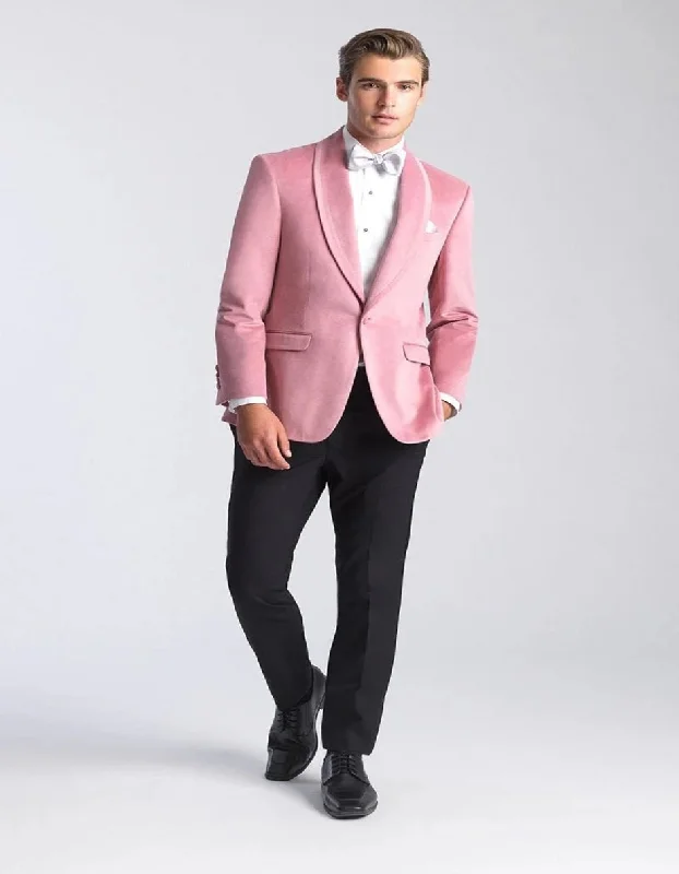 Men's slim fit tuxedo for evening party -Velvet Blazer - Mens Blazer - Dinner Jacket "Venice" Dusty Rose Velvet Dinner Jacket - Separates